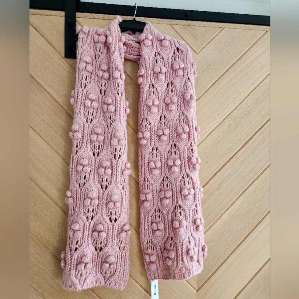 Pink Knitted Large Scarf/Shall